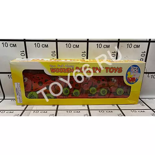 Деревянная игрушка Жук на веревочке 93-82