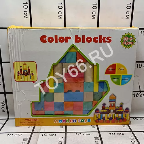 Логика-игрушка из дерева цветные блоки 93-85