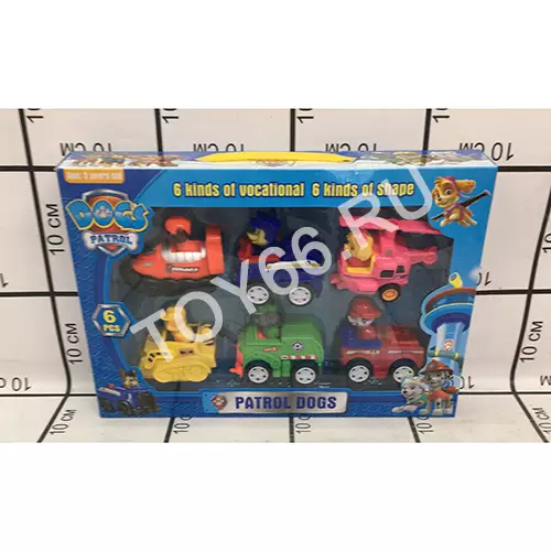 Собачки на машинках 6 шт. в наборе G6