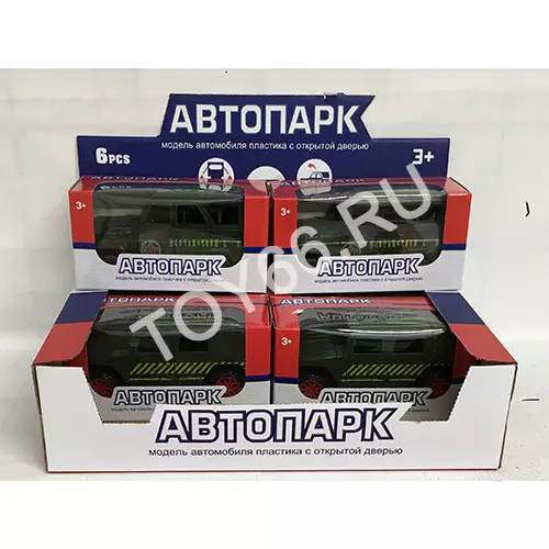 Машинки Военные Автопарк 6 шт. в блоке J1808