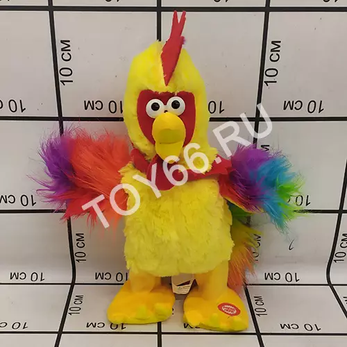 Интерактивная игрушка Петушок Ходит, Поет, Машет крыльями JM-309