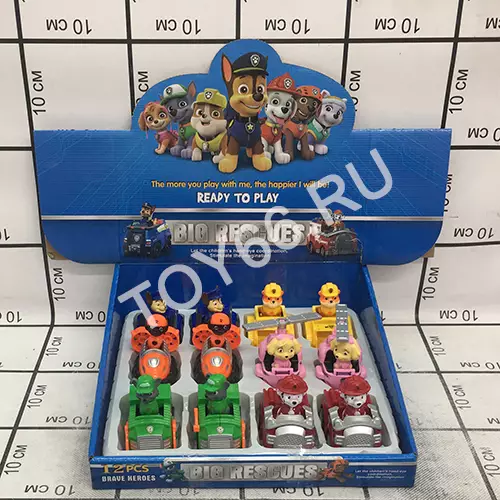 Собачки на машинках 12 шт. в блоке PB012 Собачки на машинках 12 шт. в блоке PB012