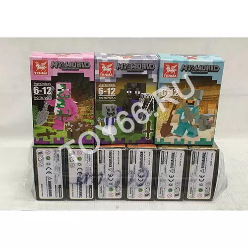 Конструктор Герои из кубиков 12 шт. в блоке TM7001-6