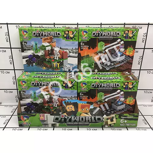 Конструктор герои из кубиков 8 шт в блоке TM7104