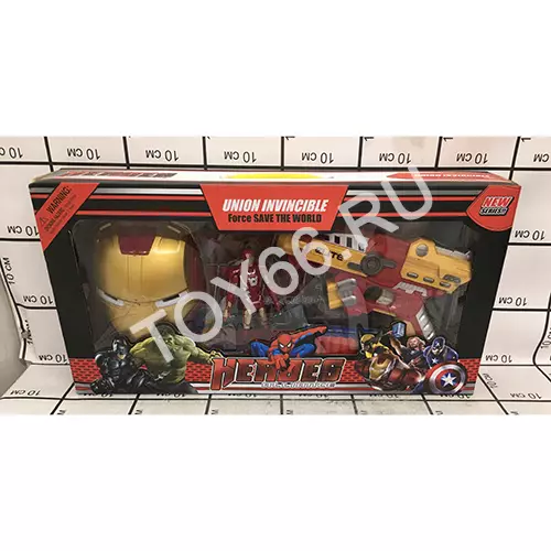 Бластер с мягкими пульками+ Маска с фигуркой набор WL3033A