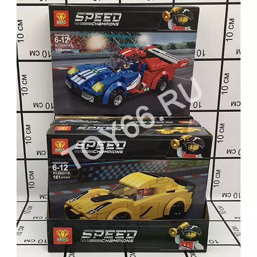 Конструктор Автомобили 4 шт в блоке ZB5511