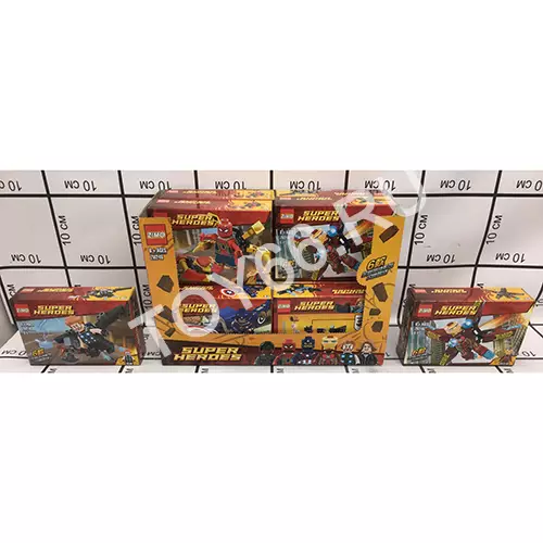 Конструктор Супергерои 12 шт. в блоке ZM246