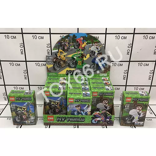 Конструктор Герои из кубиков 12 шт. в блоке ZM629