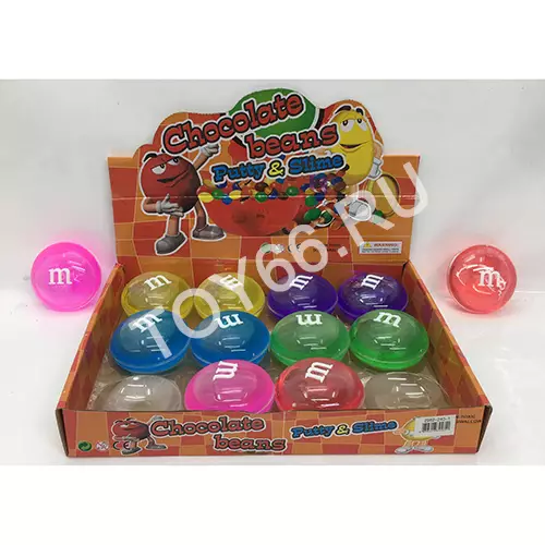 Слайм M&M 12 шт. в блоке 2982-240-1