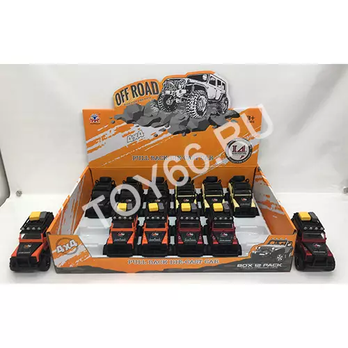 Машинка металл джип 12 шт в блоке 53522-65A