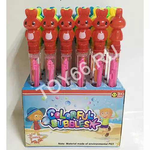 Мыльные пузыри Зайцы 24 шт. в блоке 588-14