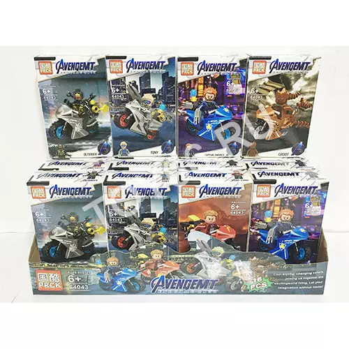 Конструктор Супергерои 16 шт. в блоке 64043