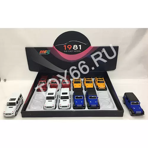 Машинки металл Гелентваген, Джип 12 шт в блоке 6636-60