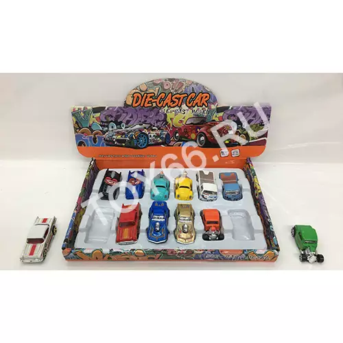 Машинки 12 шт. в блоке 6664-12B