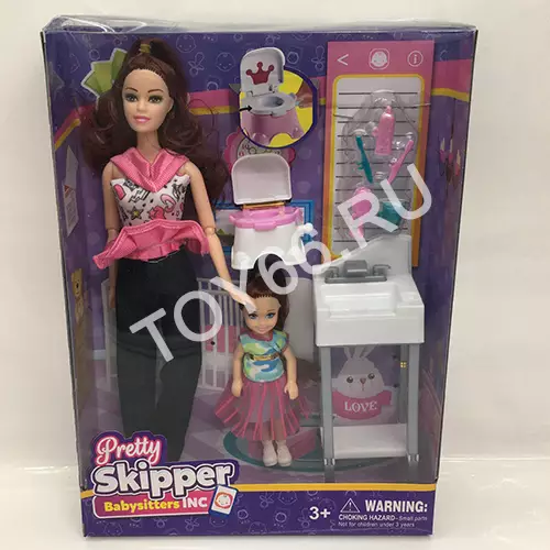 Кукла с ребенком и аксессуарами 6688-1