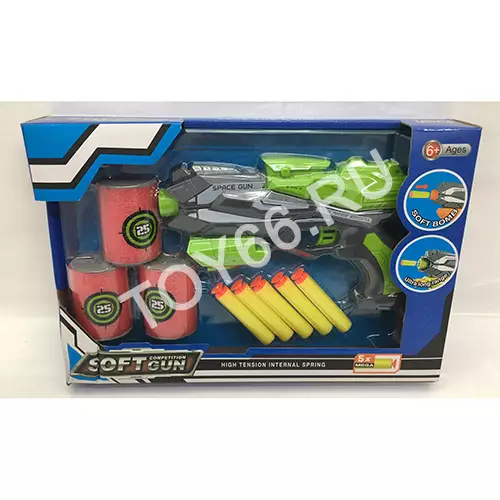 Бластер с мягкими пулями и мишенью 826-20-826-21