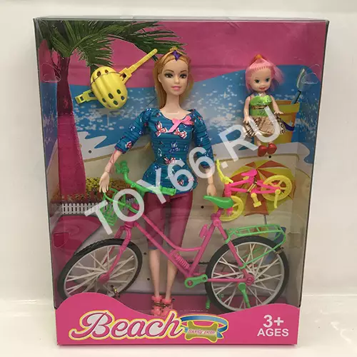 Кукла с ребенком и велосипедом CX05-1