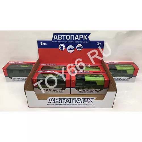 Машинки военные Автопарк 6 шт. в блоке J1806