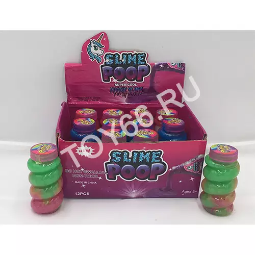 Слайм Poop 12 шт. в блоке 1946-18