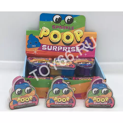 Слайм Poop сюрприз 12 шт. в блоке 1946-20