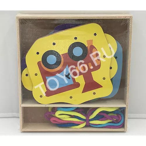 Логика-игрушка Шнуровка (дерево) 2568-6