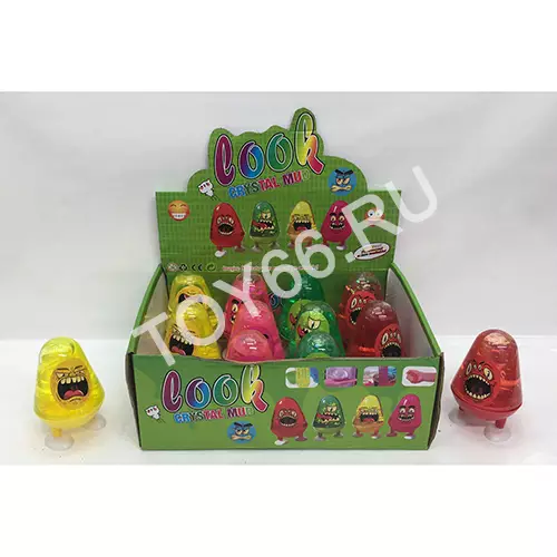 Лизун Монстрики 12 шт. в блоке. 28484