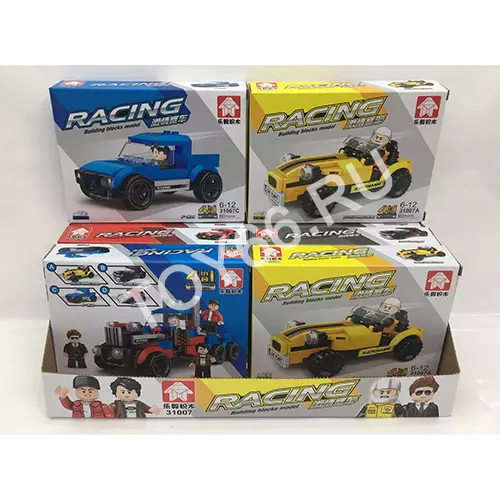 Конструктор машинка гоночная 8 шт. в блоке 31007 Конструктор машинка гоночная 8 шт. в блоке 31007