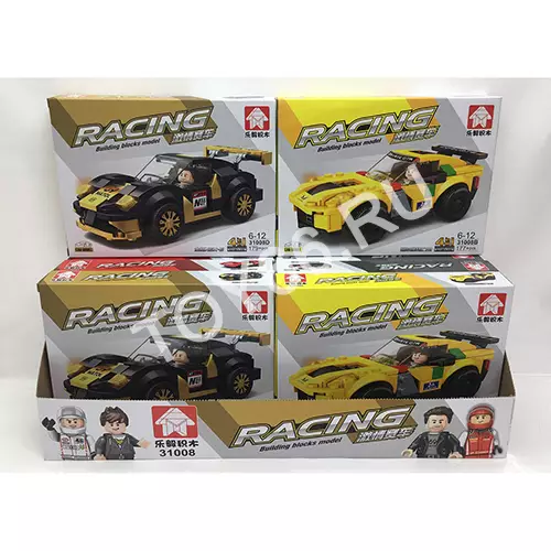 Конструктор машинка гоночная 8 шт. в блоке 31008