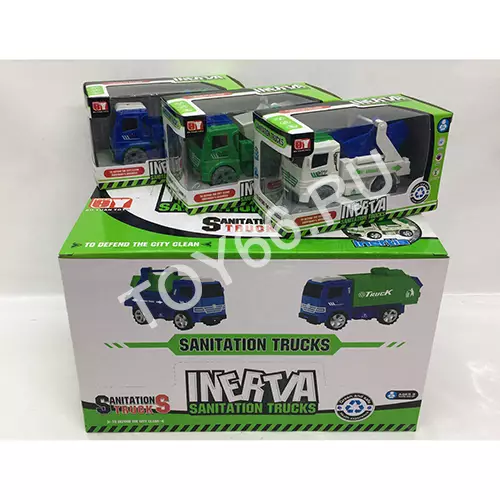 Грузовые машинки (инерция) 12 шт. в блоке BY908-1A