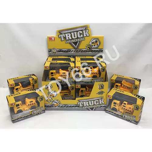 Машинки спецтехника 12 шт. в блоке BY908-1B