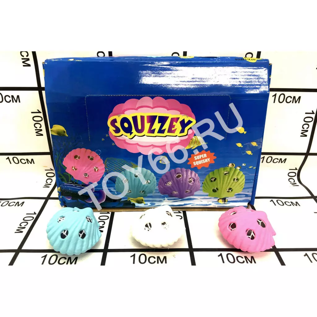 Ракушка антистресс 12 шт. в блоке 017-25