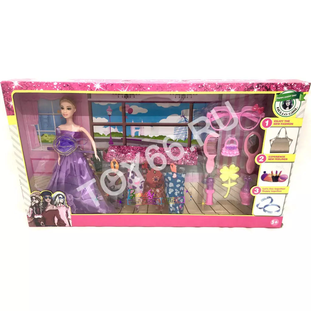 Кукла с набором одежды 1055A