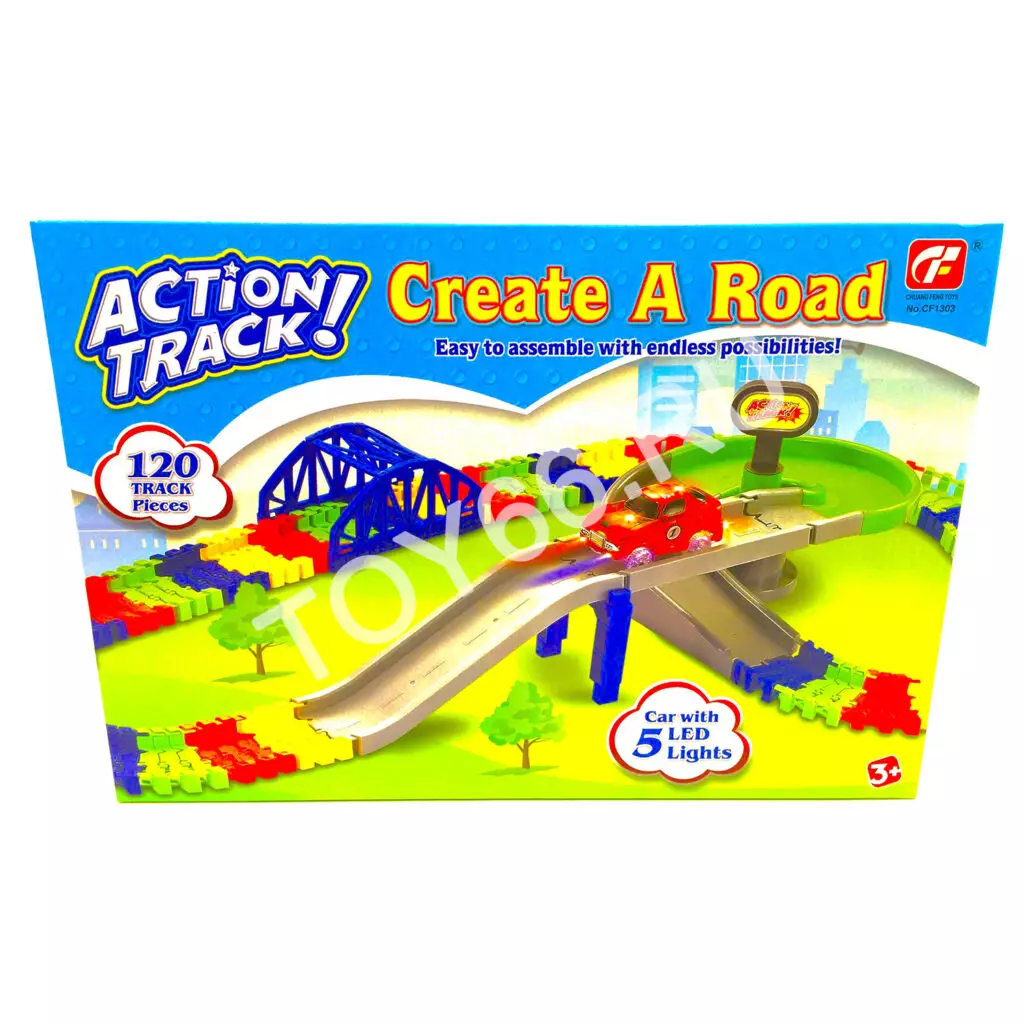 Автотрек (свет) 120 дет. 1303