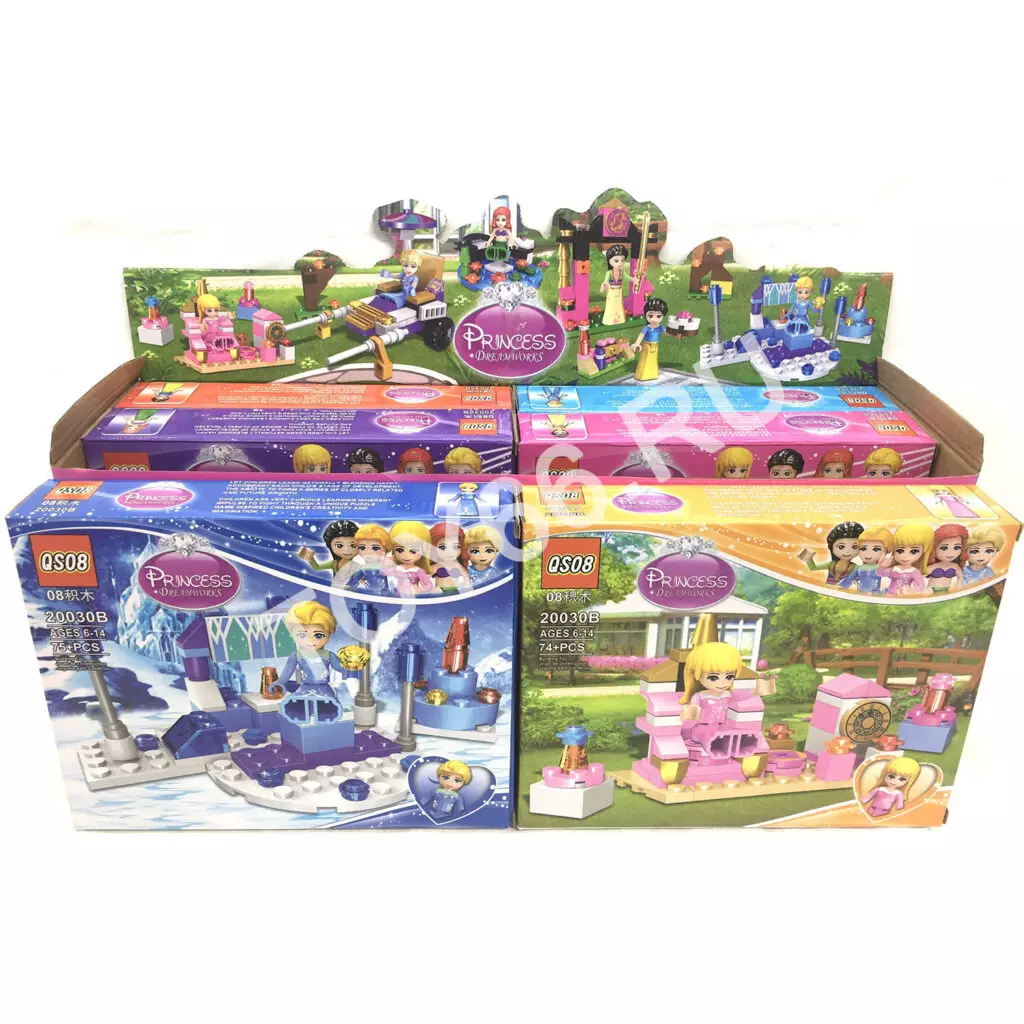 Конструктор для девочек Принцессы 6 шт в блоке 20030B