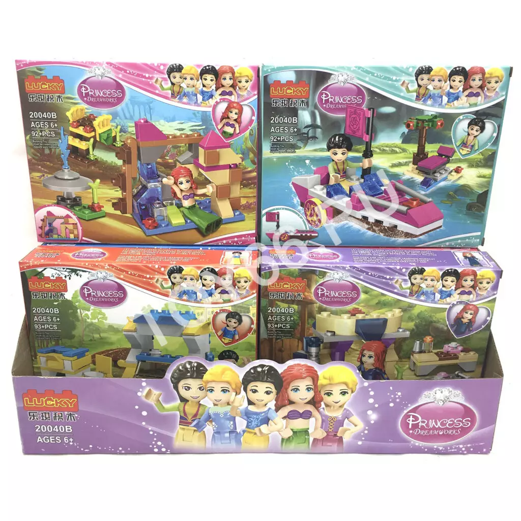 Конструктор для девочек Принцессы 6 шт в блоке 20040B