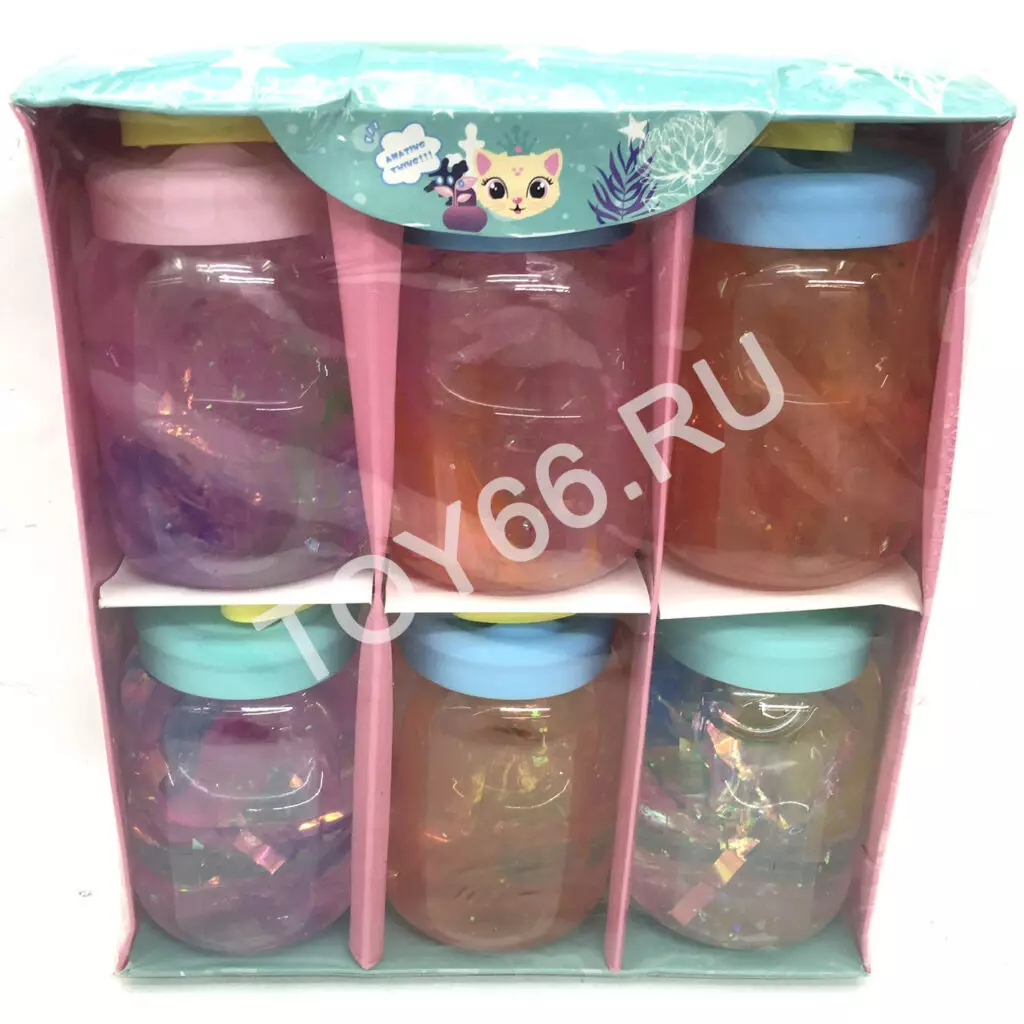 Лизун в баночке 6 шт. в блоке 2153-10