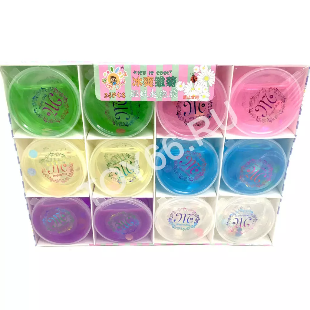 Лизун в баночке 24 шт. в блоке 2153-36 Лизун в баночке 24 шт. в блоке 2153-36