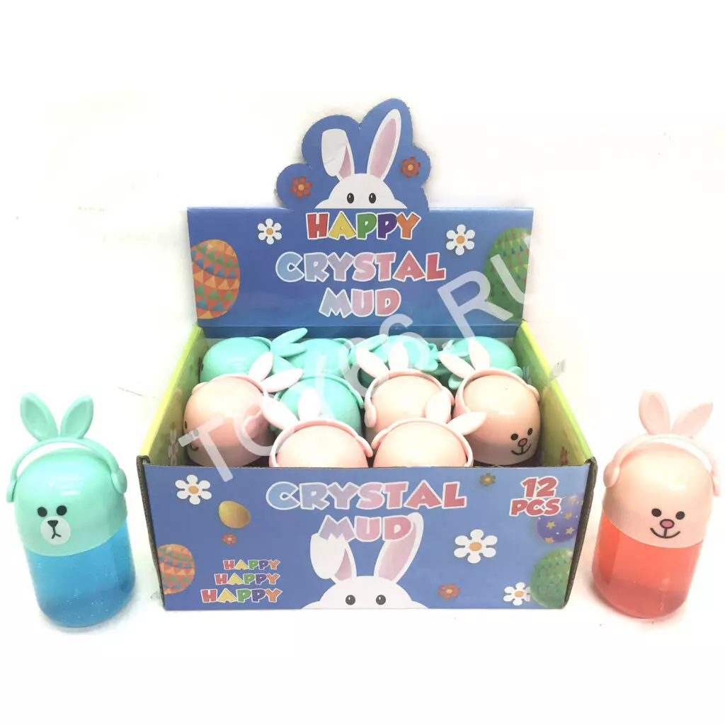 Лизун в в колбе зайка 12 шт. в блоке 2153-38