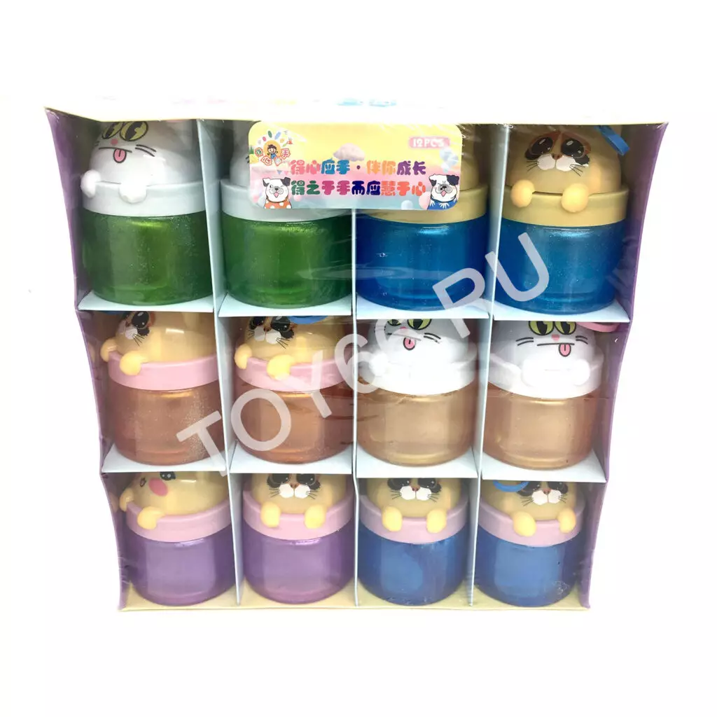 Лизуны котики 12 шт в блоке 2153-43