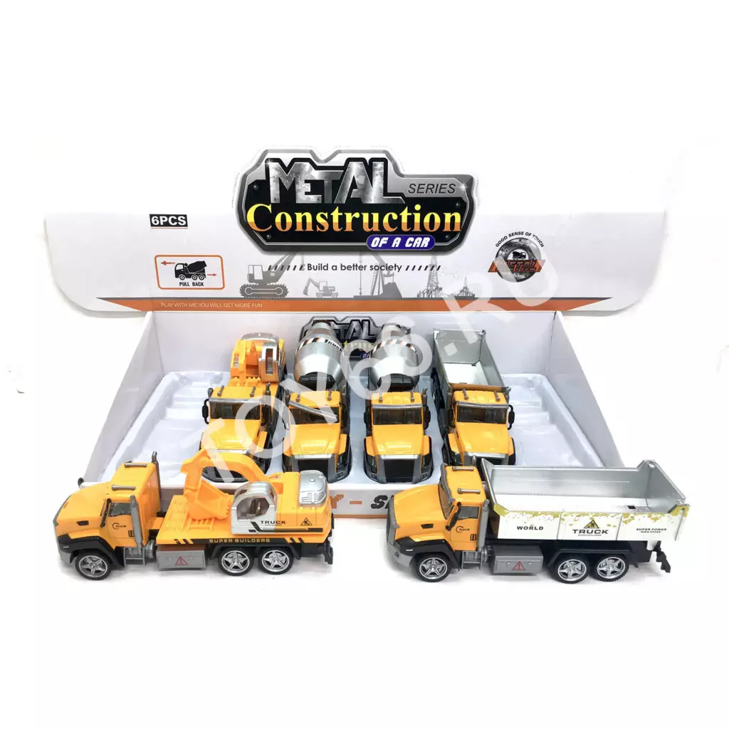 Строительные машины (металл) 6 шт. в блоке 2213-2A