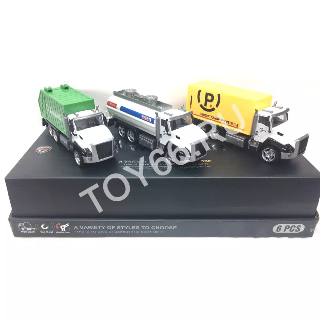 Модельки Фура 6 шт. в блоке 2213-4A