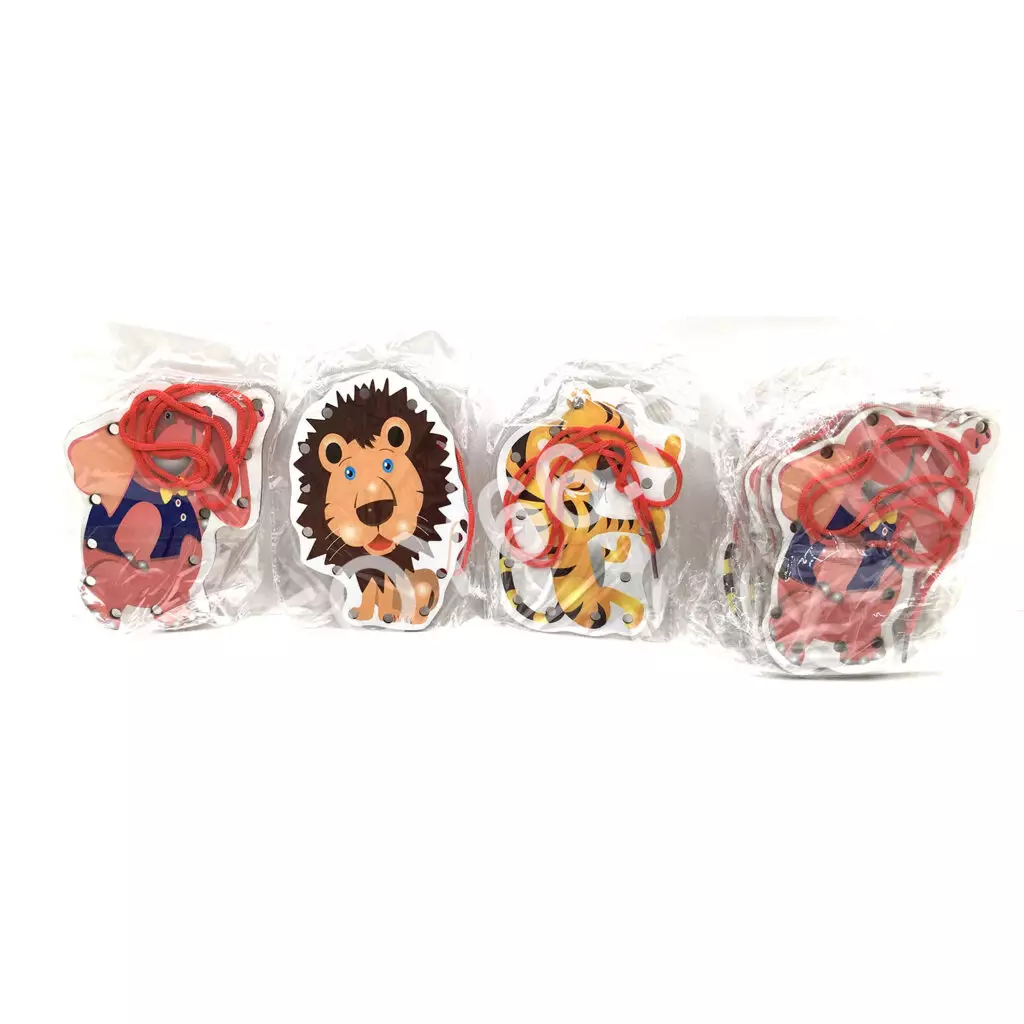 Деревянная игрушка Шнуровка 10 шт. в блоке 2592-100