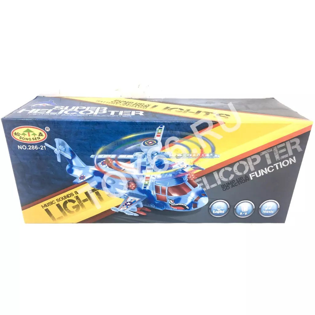 Вертолет на батарейках свет звук 286-21
