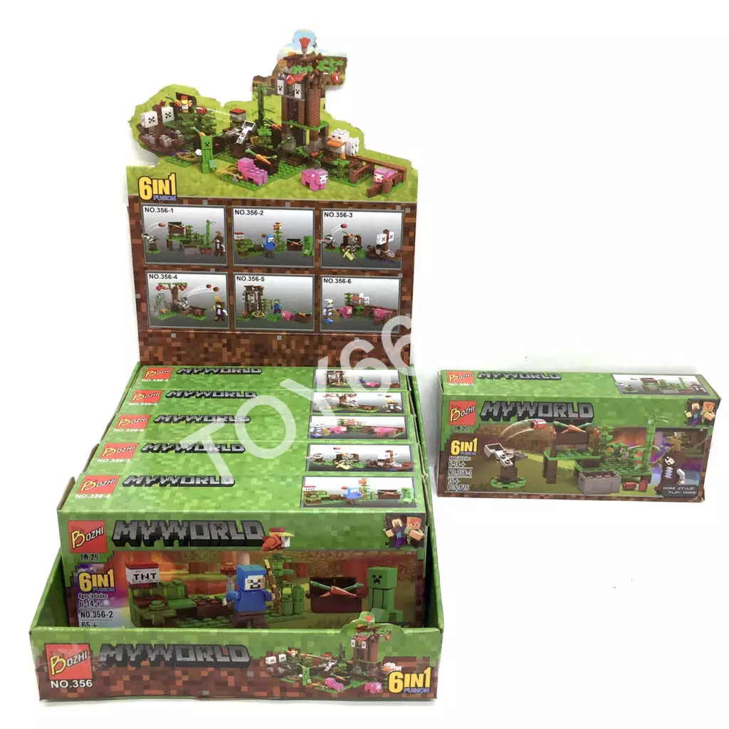 Конструктор Герои из кубиков 6 шт. в блоке 356