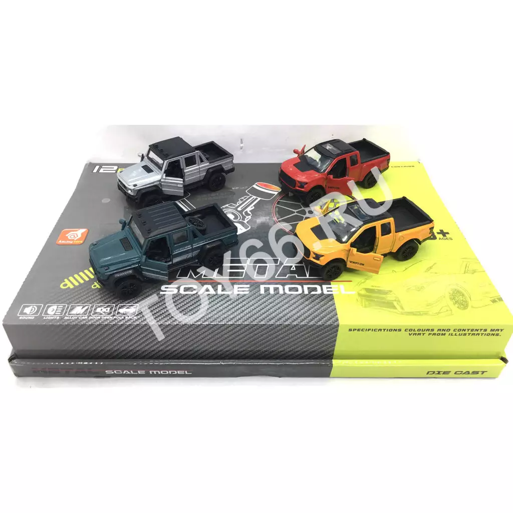 Модельки машин (металл) 12 шт. в блоке 3631D