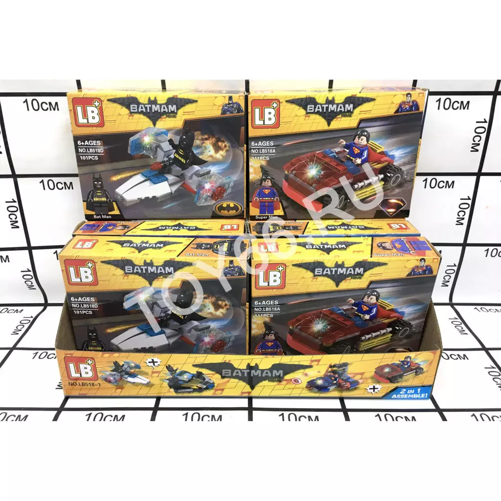 Конструктор Супергерои 8 шт. в блоке 518-1