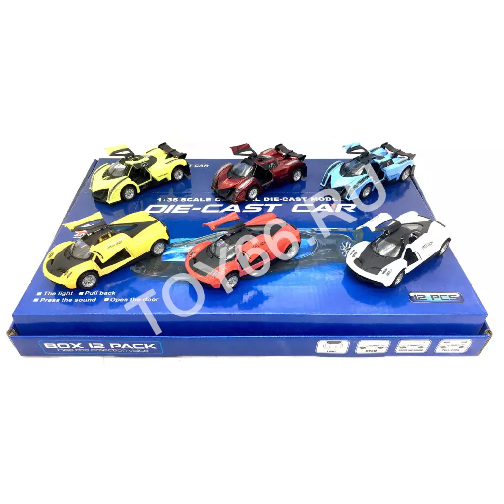 Модельки машин 12 шт. в блоке 53522-12A