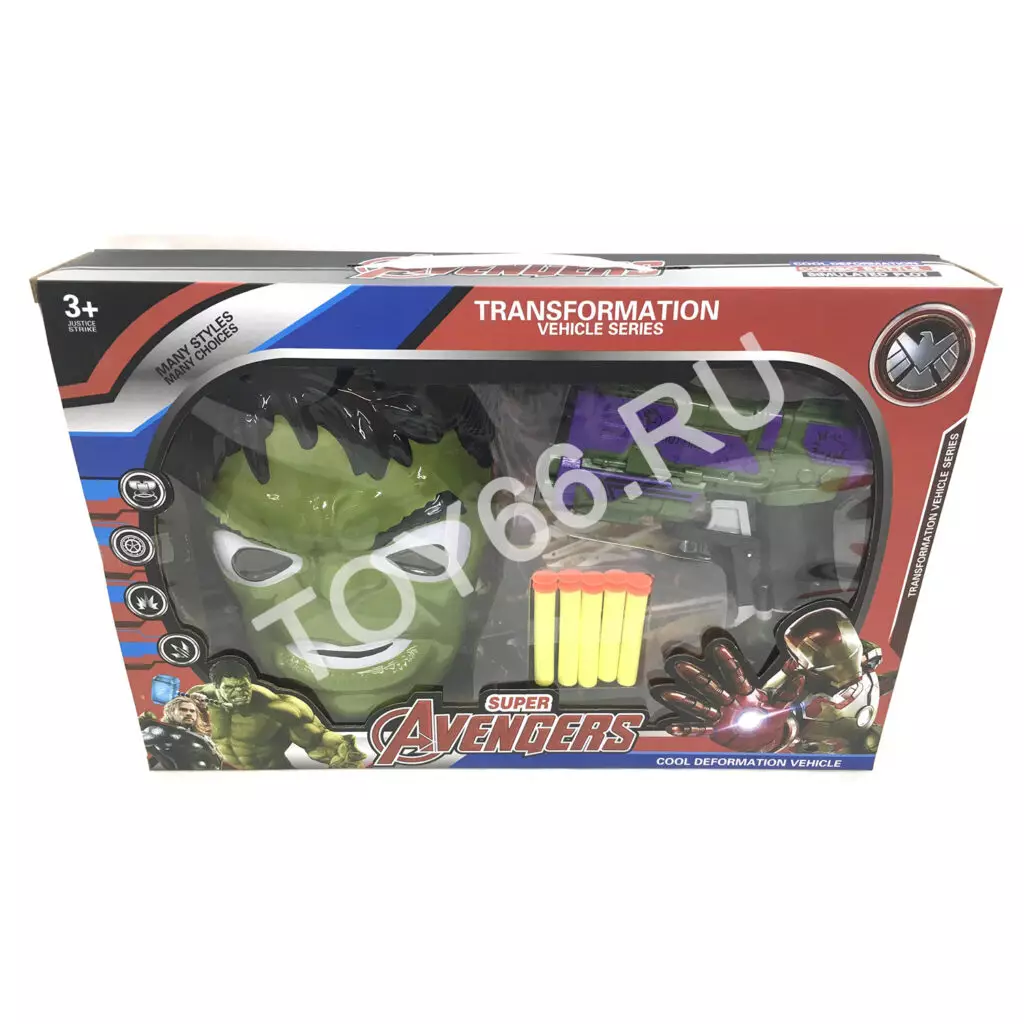 Бластер с мягкими пулями + Маска 564-886