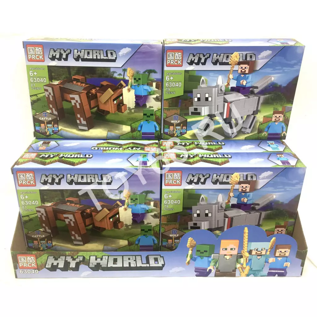 Конструктор Герои из кубиков 8 шт. в блоке 63040