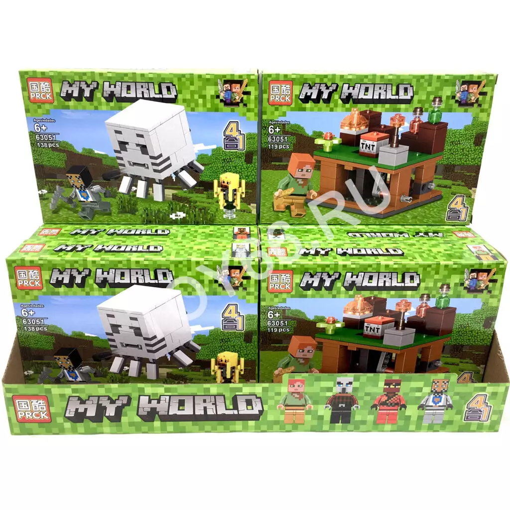 Конструктор Герои из кубиков 8 шт. в блоке 63051